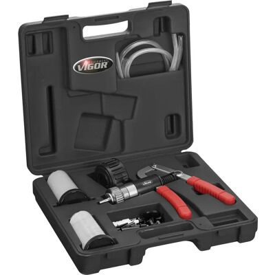 Vigor V4325 Ensemble de Pompes à Vide et Pression - Outils de Test de Freinage Vigor V4325 Ensemble de Pompes à Vide et Pression - Outils de Test de Freinage
