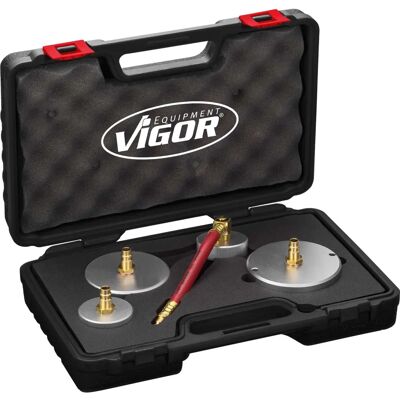 Vigor V4381 Adaptateur pour système de freins - Couvercle en aluminium durable, fixation universelle par chaîne Vigor V4381 Adaptateur pour système de freins - Couvercle en aluminium durable, fixation universelle par chaîne