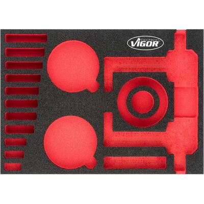 Vigor V4906-L Aufbewahrungsbox Zubehör - Schaumstoff-Tablett, Schwarz, Rot Vigor V4906-L Aufbewahrungsbox Zubehör - Schaumstoff-Tablett, Schwarz, Rot