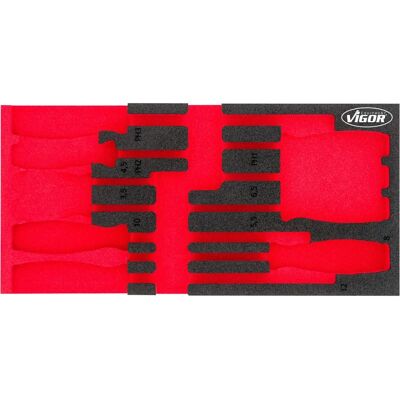 Vigor V5068-L Aufbewahrungsbox Zubehör - Weichschaumeinsatz, Schwarz, Rot, 393mm Vigor V5068-L Aufbewahrungsbox Zubehör - Weichschaumeinsatz, Schwarz, Rot, 393mm