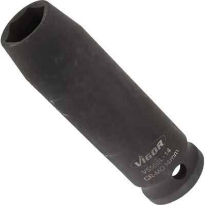 Vigor V5550L-14 Chave de impacto com soquete - 14mm, 1/2 polegadas Vigor V5550L-14 Chave de impacto com soquete - 14mm, 1/2 polegadas