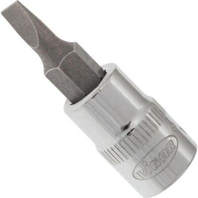Vigor V2427N Soquete de impacto - Impact Socket, Prata, 1/4" Vigor V2427N Soquete de impacto - Impact Socket, Prata, 1/4"
