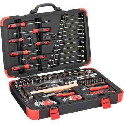 Vigor V4425N Werkzeugsatz - Sechskant, Quadrat & Kreuz - 95 Stück Vigor V4425N Werkzeugsatz - Sechskant, Quadrat & Kreuz - 95 Stück