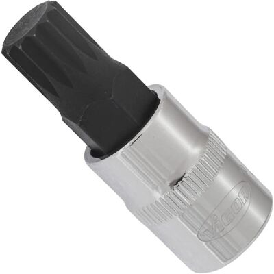 Vigor V6111 Soquete - 3/8 polegada, M12, Nervura interna Vigor V6111 Soquete - 3/8 polegada, M12, Nervura interna