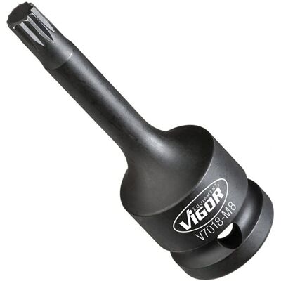 Vigor V7018-M8 Schlagschrauber-Nuss - Bohrersatz, 1/2 Zoll, M8 Vigor V7018-M8 Schlagschrauber-Nuss - Bohrersatz, 1/2 Zoll, M8