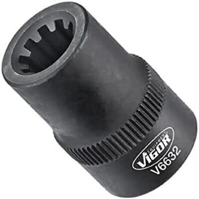 Vigor V6632 Encaixe - acionamento de 3/8 polegadas, Perfil com ranhura, 9 mm Vigor V6632 Encaixe - acionamento de 3/8 polegadas, Perfil com ranhura, 9 mm