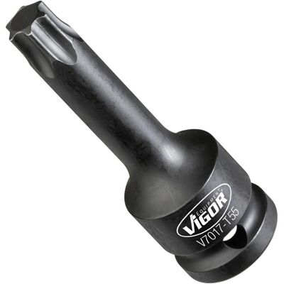 Vigor Impact screwdriver socket - V7017-T55 - Impact, 1/2 inch drive, T55, durable Vigor Impact screwdriver socket - V7017-T55 - Impact, 1/2 inch drive, T55, durable