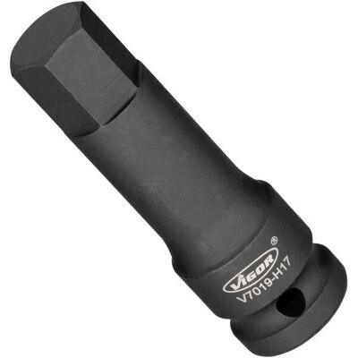Vigor V7019-H17 Impact Socket - Sześciokątny, 17 mm, 1/2" Napęd Vigor V7019-H17 Impact Socket - Sześciokątny, 17 mm, 1/2" Napęd