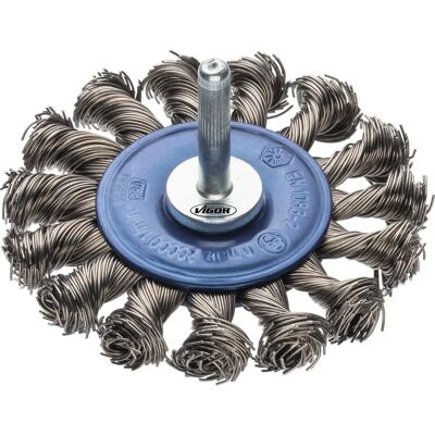 Vigor V6806 Scheibenbürste - Knotten Draht, 75mm, für aggressive Reinigung Vigor V6806 Scheibenbürste - Knotten Draht, 75mm, für aggressive Reinigung