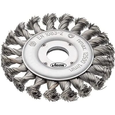 Vigor V6804 Scheibenbürste für Winkelschleifer - Gezopft, 115 mm Vigor V6804 Scheibenbürste für Winkelschleifer - Gezopft, 115 mm