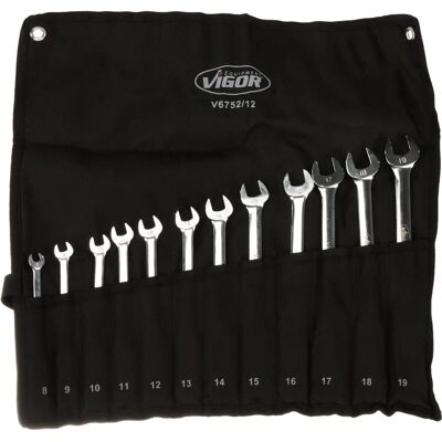 Vigor V6752/12 Doppelgelenk Ratschen-Ringschlüssel Satz - Kombi-Werkzeugset Vigor V6752/12 Doppelgelenk Ratschen-Ringschlüssel Satz - Kombi-Werkzeugset