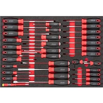 VIGOR V6813 Schraubenzieher-Set - 34 Werkzeuge, Schaumstoff-Organizer, V1138 Spannungsprüfer VIGOR V6813 Schraubenzieher-Set - 34 Werkzeuge, Schaumstoff-Organizer, V1138 Spannungsprüfer