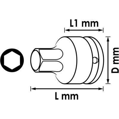 Vigor Impact-Schlagschrauber-Einsatz - 21 mm - Für VAG-Fahrzeuge Vigor Impact-Schlagschrauber-Einsatz - 21 mm - Für VAG-Fahrzeuge