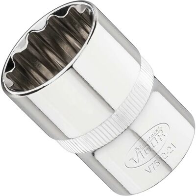 Vigor V7512-21 Socket Set - 12.5mm Drive, 21mm Hex, 38mm Length Vigor V7512-21 Socket Set - 12.5mm Drive, 21mm Hex, 38mm Length