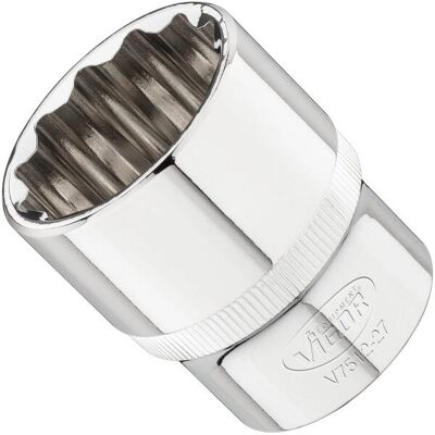 Vigor V7512-27 Sada nástrčných klíčů - 27mm šestihranná 1/2" Vigor V7512-27 Sada nástrčných klíčů - 27mm šestihranná 1/2"