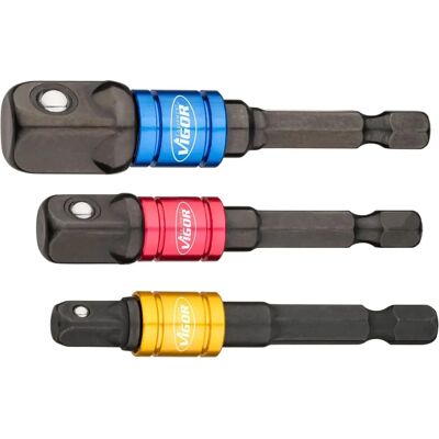Vigor V7603/3 Juego de adaptadores de enchufe - Durable, Tamaños múltiples Vigor V7603/3 Juego de adaptadores de enchufe - Durable, Tamaños múltiples