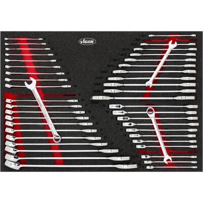 Vigor V6724N Ringschlüssel - Flexibler Schaumstoffeinlage Vigor V6724N Ringschlüssel - Flexibler Schaumstoffeinlage