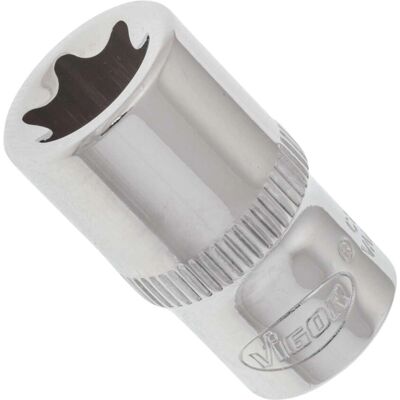 Vigor V2723N Douille d'impact - Acier inoxydable - Profil E11 - 25mm - Publicité Vigor V2723N Douille d'impact - Acier inoxydable - Profil E11 - 25mm - Publicité