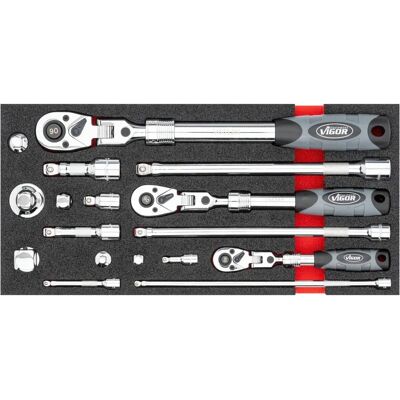 Vigor V4970 Ensemble d'Outils - 17 Pièces, Insert en Mousse, Résistant à l'huile - Publicité Vigor V4970 Ensemble d'Outils - 17 Pièces, Insert en Mousse, Résistant à l'huile - Publicité
