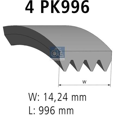 DT Spare Parts Modell 7.54816 V-bälte - Drivrem DT Spare Parts Modell 7.54816 V-bälte - Drivrem