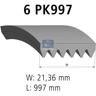 DT Spare Parts Keilrippenriemen - 4.81104 DT Spare Parts Keilrippenriemen - 4.81104