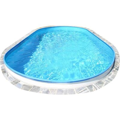 Ovalní bazén Planet Pool Bílá/Modrá - Odolný Design Do Zahrady Ovalní bazén Planet Pool Bílá/Modrá - Odolný Design Do Zahrady