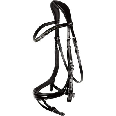 Schockemöhle Sports Equitus Beta Schwarz Patent / Silber Trense - Reitzaum Schockemöhle Sports Equitus Beta Schwarz Patent / Silber Trense - Reitzaum