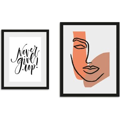 QUEENCE - Dreamer - 30x40 cm - orange - Gerahmte Wandkunst QUEENCE - Dreamer - 30x40 cm - orange - Gerahmte Wandkunst