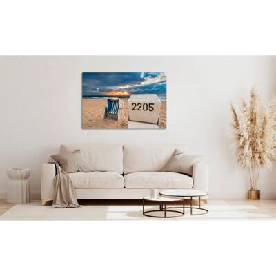QUEENCE Efrem Acrylbild - Strand Landschaft - 80x60cm QUEENCE Efrem Acrylbild - Strand Landschaft - 80x60cm