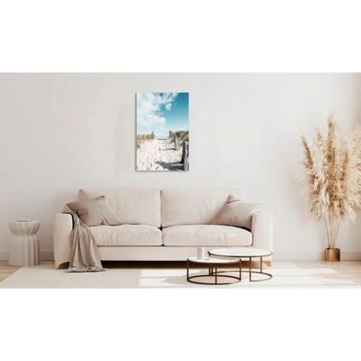 QUEENCE Exeter Acrylbild - Strand, Blau, 90x60cm QUEENCE Exeter Acrylbild - Strand, Blau, 90x60cm