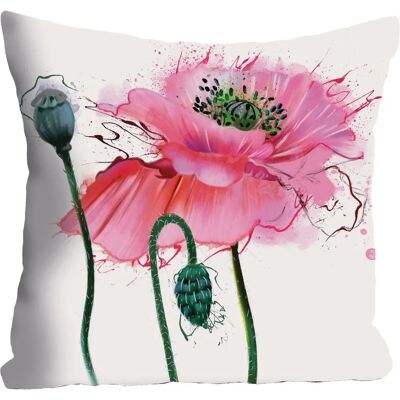 QUEENCE Blume Dekokissen - 40x40cm, Polyester QUEENCE Blume Dekokissen - 40x40cm, Polyester
