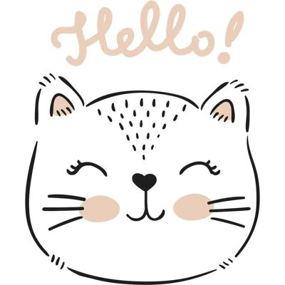 QUEENCE Hello Bedruckte Katzenschmuckkissenhülle - Dekokissen, 40x40cm QUEENCE Hello Bedruckte Katzenschmuckkissenhülle - Dekokissen, 40x40cm