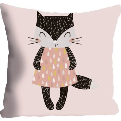 QUEENCE Katzen Dekokissen - 40x40cm - Skandinavisches Design QUEENCE Katzen Dekokissen - 40x40cm - Skandinavisches Design