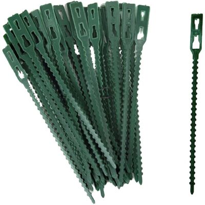 Grüne Kunststoff-Pflanzenbinder 14cm - 40er Set Grüne Kunststoff-Pflanzenbinder 14cm - 40er Set