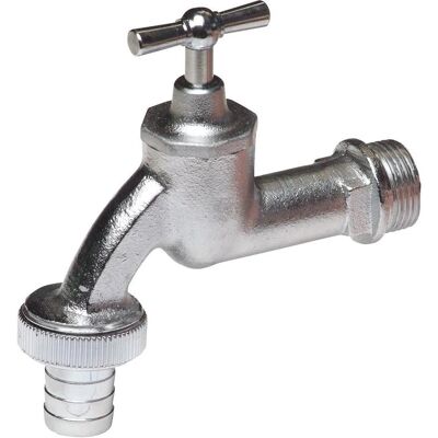 Floraworld Wasserhahn - 3/4" Matt Chrom - Robust & Bruchsicher Floraworld Wasserhahn - 3/4" Matt Chrom - Robust & Bruchsicher
