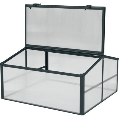 Mini-Gewächshaus für Hochbeet - Anthrazit 87x87cm Mini-Gewächshaus für Hochbeet - Anthrazit 87x87cm