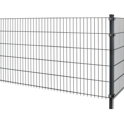 FLORAWORLD - Doppelstabmatte - Anthrazit - Fence panel FLORAWORLD - Doppelstabmatte - Anthrazit - Fence panel
