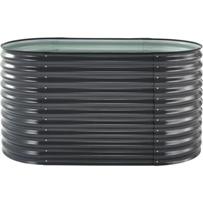 Pflanzen-Kölle Welle Hochbeet - Oval, Ergonimisch, Anthrazit Pflanzen-Kölle Welle Hochbeet - Oval, Ergonimisch, Anthrazit