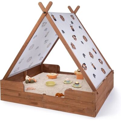 MUDDY BUDDY Safari Seeker - Rechteckiger Sandkasten mit Zelt für Kinder MUDDY BUDDY Safari Seeker - Rechteckiger Sandkasten mit Zelt für Kinder