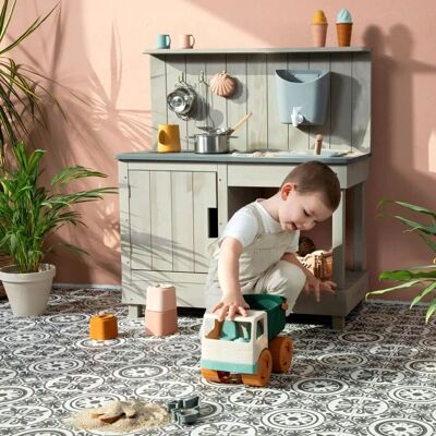 Muddy Buddy Outdoor-Spielküche - Nachhaltiges Holz, 2 Herdplatten Muddy Buddy Outdoor-Spielküche - Nachhaltiges Holz, 2 Herdplatten