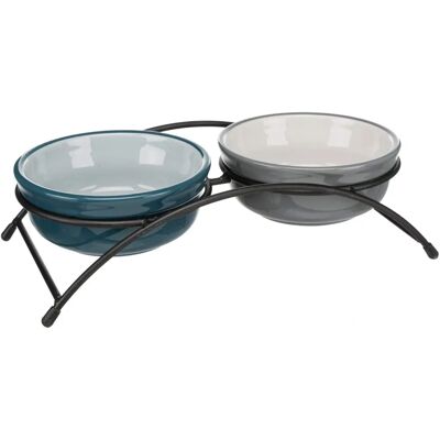 Set ciotole per cani Trixie ceramica/metallo - 2 pezzi, Ø 13cm Set ciotole per cani Trixie ceramica/metallo - 2 pezzi, Ø 13cm
