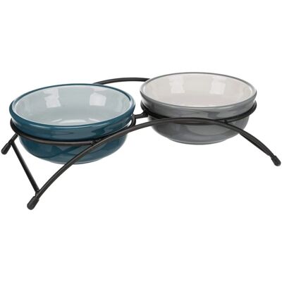 Set ciotole in ceramica/metallo Trixie - 2x1,6L, Ø 20cm Set ciotole in ceramica/metallo Trixie - 2x1,6L, Ø 20cm