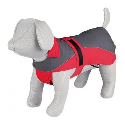 Trixie - Lorient Raincoat - XS - Red/Gray - Dog Raincoat Trixie - Lorient Raincoat - XS - Red/Gray - Dog Raincoat