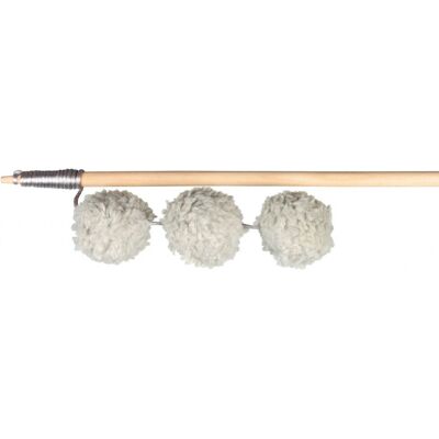 Giocattolo per cani/gatti Trixie - Bastone da gioco in peluche e legno con palle Giocattolo per cani/gatti Trixie - Bastone da gioco in peluche e legno con palle