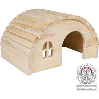 TRIXIE Casa in Legno per Piccoli Animali - 29x17x20cm TRIXIE Casa in Legno per Piccoli Animali - 29x17x20cm