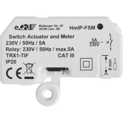 Homematic IP 142721A0 Attuatore Smart Home - Interruttore e Misuratore Homematic IP 142721A0 Attuatore Smart Home - Interruttore e Misuratore