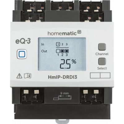 Homematic IP HMIP-DRDI3 Attuatore Dimmer 3 Canali - Casa Intelligente Homematic IP HMIP-DRDI3 Attuatore Dimmer 3 Canali - Casa Intelligente