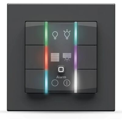 Homematic IP 162028A0 Lichtschalter - Schwarz, 6-fach, 230V Homematic IP 162028A0 Lichtschalter - Schwarz, 6-fach, 230V