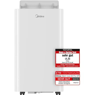 Midea Silent Cool 26 Pro WF - Condizionatore portatile - 9000 BTU/h - Bianco Midea Silent Cool 26 Pro WF - Condizionatore portatile - 9000 BTU/h - Bianco