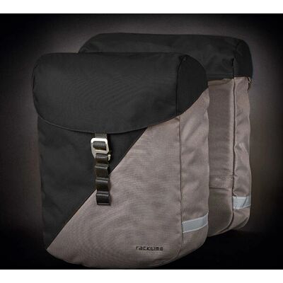 Borsa doppia Racktime Vida per bicicletta - 24 L, Grigio/Nero Borsa doppia Racktime Vida per bicicletta - 24 L, Grigio/Nero